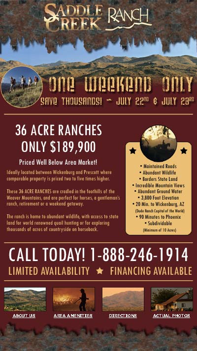 Saddle Creek Ranch Email Newsletter
