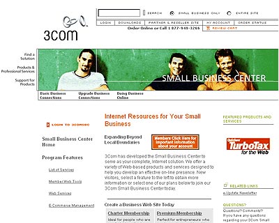 3COM Portal Home Page