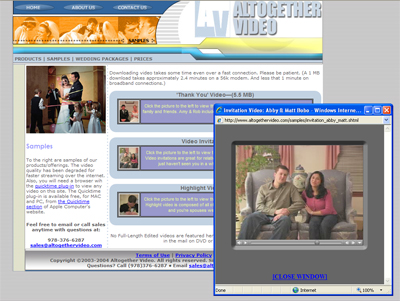Altogether Video subpage Page
