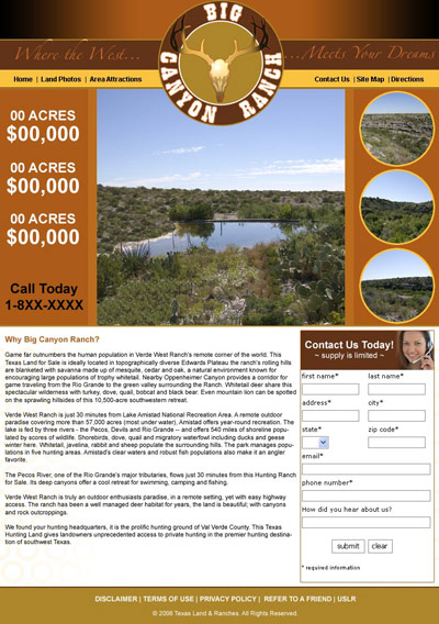 Big Canyon Ranch Home Page