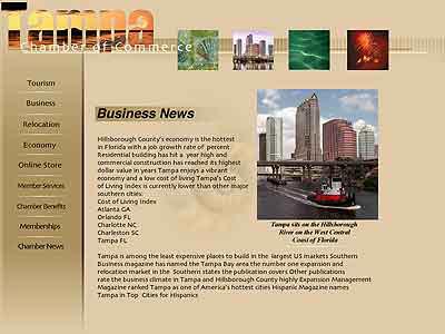 Tampa Chamber of Commerce Sub Page