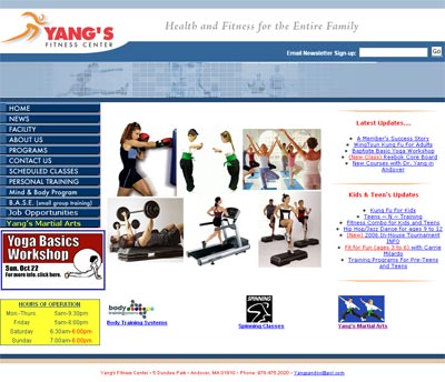 Yangs Fitness Home Page