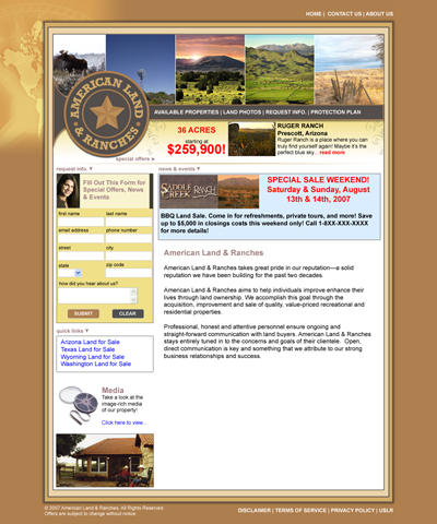 American Land & Ranches Home Page